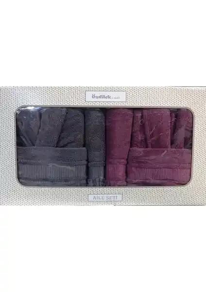 Özdilek Colourist Aile Bornoz Seti: Konfor ve Şıklık Sunan Yüksek Kaliteli Pamuk Ürünler