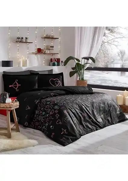 Özdilek Gleam Çift Kişilik Nevresim Takımı Sevgililer Günü Temalı Modern Tasarım