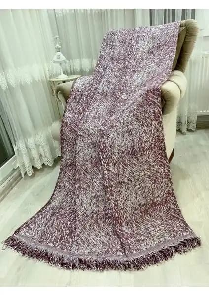 Özlü Home Lüks Pamuklu Koltuk ve Çekyat Örtüsü Bordo 175x225 cm Şık ve Pratik Koruma
