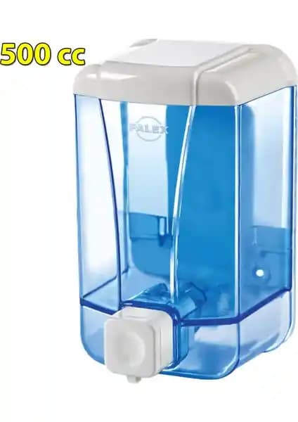 Palex Şeffaf Mavi Sıvı Sabun Dispenseri 500 cc hijyen ve şıklık sunan modern tasarım