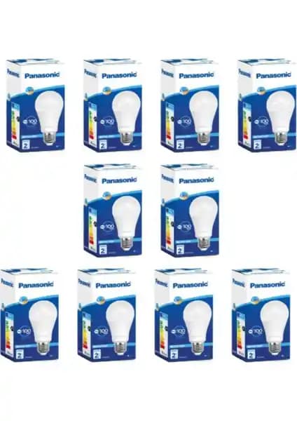 Panasonic 10'lu LED Lamba Seti 14W E27 Beyaz Işık 1500 Lümen Modern Aydınlatma
