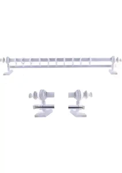 Perdejim Beyaz Ahşap Rustik Perde Askısı: Estetik ve Dayanıklı Tasarım Çözümü