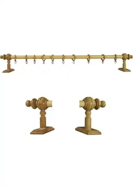 Perdejim Meşe Raysız Ahşap Rustik Perde Askısı: Estetik ve Dayanıklı Tasarım