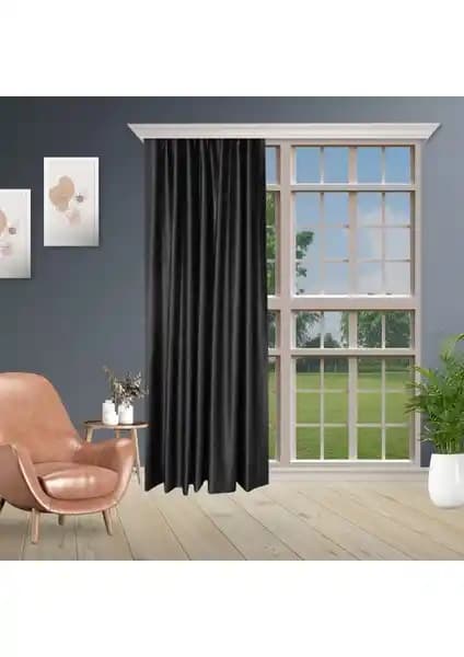Perhal Antrasit Black Out Karartma Perde Yatak Odası İçin Yüksek Kalite ve Modern Tasarım