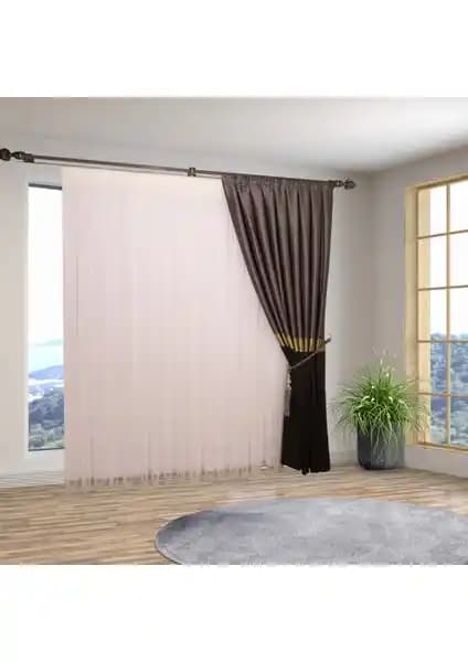 Perhal Etek İşlemeli Grek Gri Renk Tül Perde: Modern ve Şık Dekorasyon Çözümü
