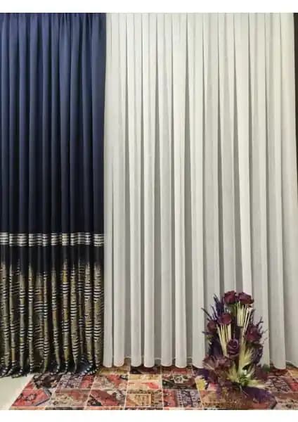 Perhal Foldet Keten Tül Perde 1-3 Sık Pile Modern ve Şık Dekorasyon Unsuru