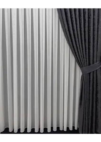 Perhal Keten Titi İnce Yağmur Desenli Tül Perde Modern ve Dayanıklı Tasarım