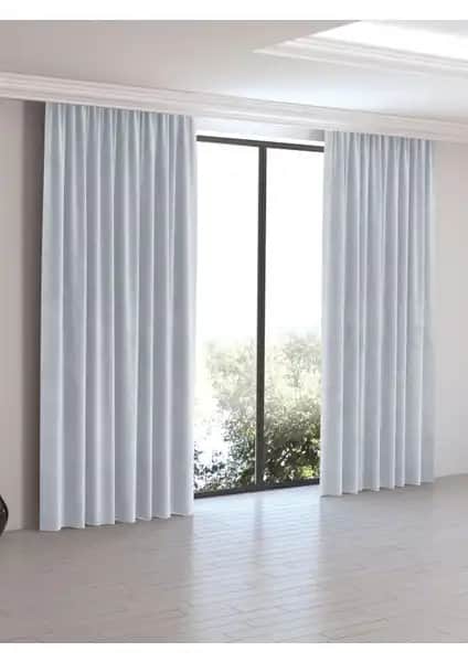 Perle Home Beyaz Ada Fon Perde: Modern Tasarım ve Kolay Kullanım Özellikleri