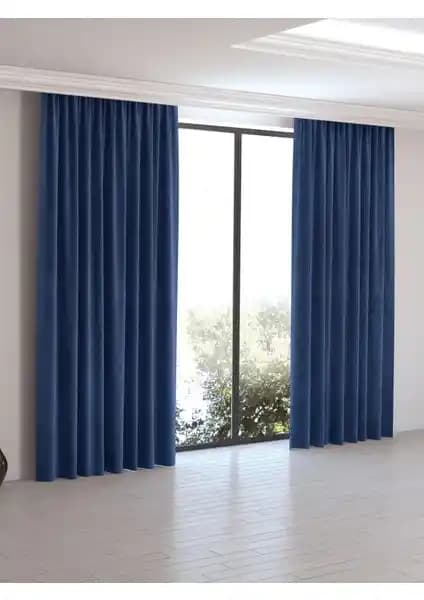 Perle Home Daily Series Safir Rengi Ada Fon Perde Modern ve Şık İç Mekan Dekorasyonu İçin