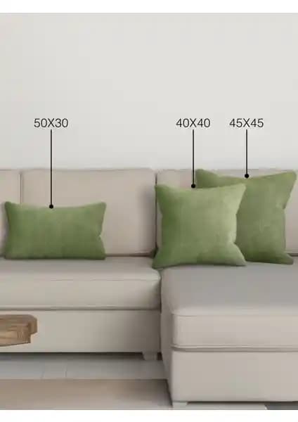 Perle Home Daily Series Zeytin Yaprağı Rengi Kırlent Kılıfı Estetik ve Dayanıklı Ev Dekorasyonu