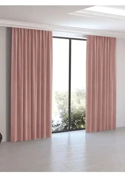 Perle Home Daily Serisi Buğulu Gül Ada Fon Perde Modern ve Şık Tasarımıyla İç Mekân Dekorasyonunu Tamamlar