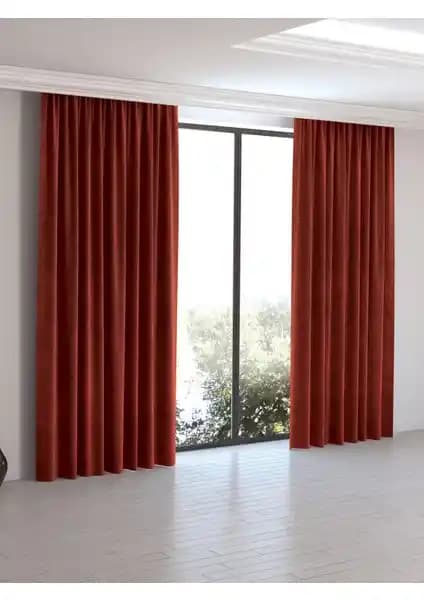 Perle Home Daily Serisi Tarçın Rengi Ada Fon Perde Modern ve Dayanıklı Tasarım Özellikleriyle