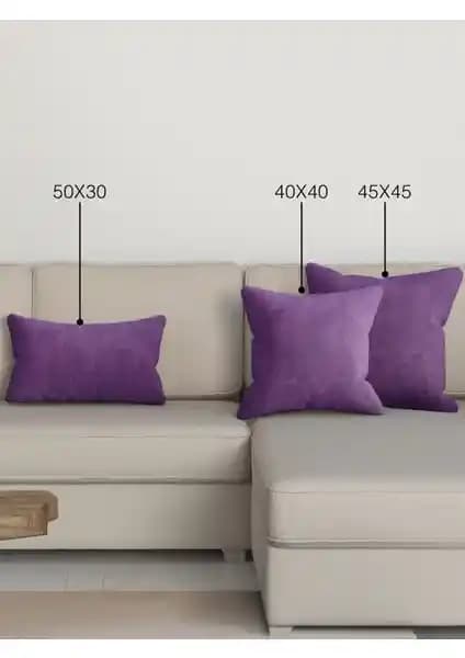 Perle Home Günlük Serisi Menekşe Moru Renkli Kırlent Yastık Kılıfı Şık ve Dayanıklı Tasarım