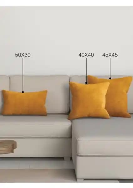 Perle Home Safran Rengi Kırlent Yastık Kılıfı Ev Dekorasyonunda Şıklık ve Konforun Buluşması