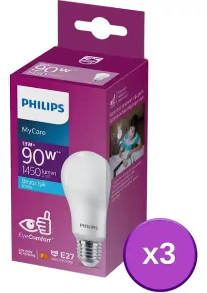 Philips LED 13W Ampul 6500K Beyaz Işık Enerji Verimli Modern Aydınlatma Çözümü