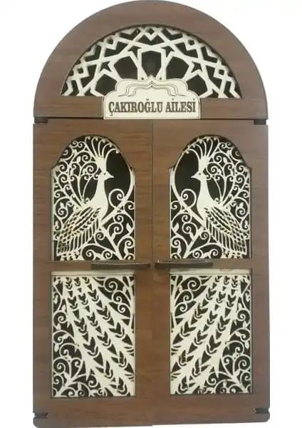 Plaket Home Tavus Kuşu Modeli Kişiye Özel Dekoratif Duvar Anahtarlık Askısı