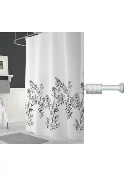 Prado Funda Banyo Perdesi 180x200 cm Siyah Su Itici Dayanıklı Polyester Tasarım