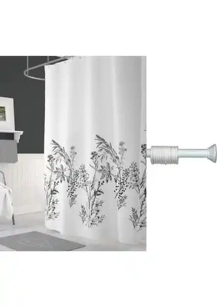 Prado Funda Banyo Perdesi 180x200 cm Siyah Su Itici Dayanıklı Polyester Tasarım