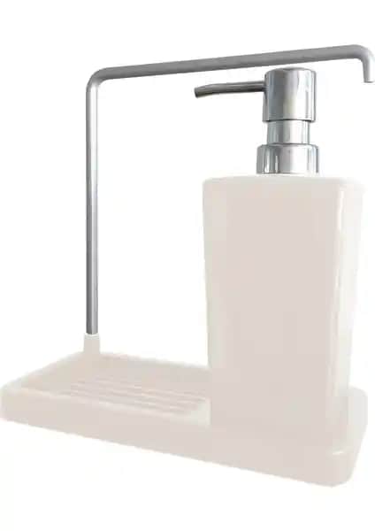 Primanova Luna Askılı Mutfak Sıvı Sabunluk Bej Renkli ve Dayanıklı Tasarım