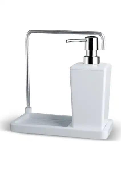 Primanova Luna Askılı Mutfak Sıvı Sabunluk Beyaz Modern Tasarım ve Kullanışlı Özellikler