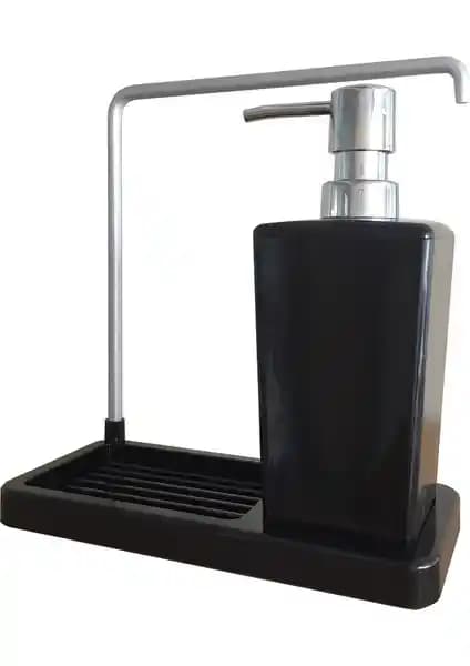 Primanova Luna Siyah Askılı Mutfak Sıvı Sabunluk Modern Tasarım ve Kullanım Kolaylığıyla