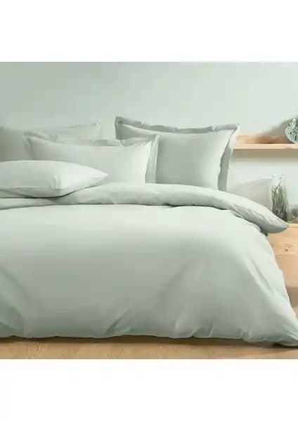 Puffy Naturalis Adaçayı Renkli Çift Kişilik Pamuk Nevresim Takımı Detayları