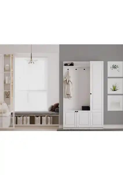 Rabi Mobilya Beyza Country Portmanto: Modern ve Fonksiyonel Giriş Dekorasyonu Ürünü