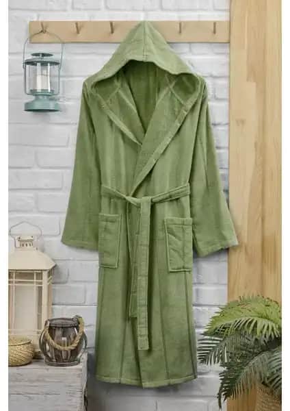 Rasersa Pamuklu Kadife Kapüşonlu Unisex Bornoz: Şık ve Konforlu Ev Giyim Seçeneği