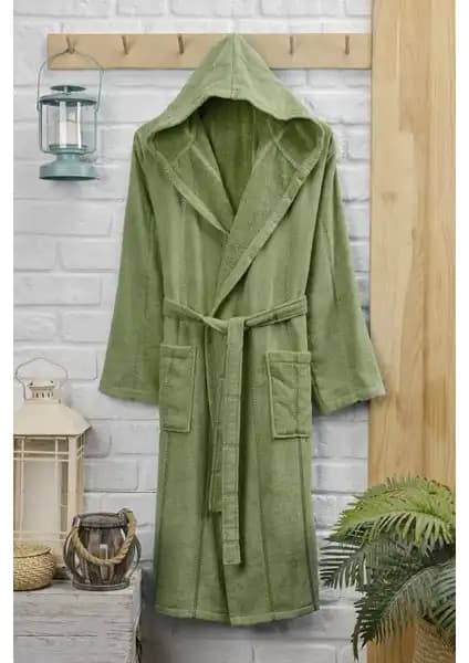 Rasersa Pamuklu Kadife Kapüşonlu Unisex Bornoz: Şık ve Konforlu Ev Giyim Seçeneği