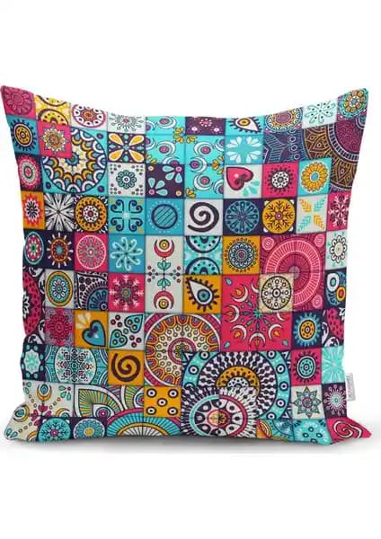 RealHomes Mozaik Desenli Özel Tasarım Yastık Kılıfı Modern ve Dayanıklı Dekoratif Seçenek