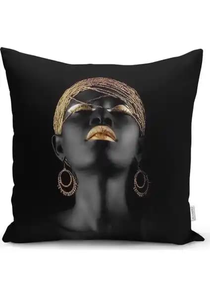 RealHomes Siyahi Kan Temalı Modern Dekoratif Yastık Kılıfı Şık ve Dayanıklı Tasarım