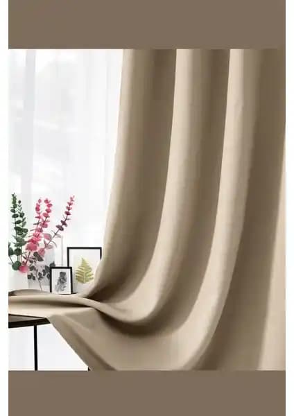 RechHome Taç Blackout Bej Perde: Modern Tasarım ve Yüksek Fonksiyonellik İçin Uygun