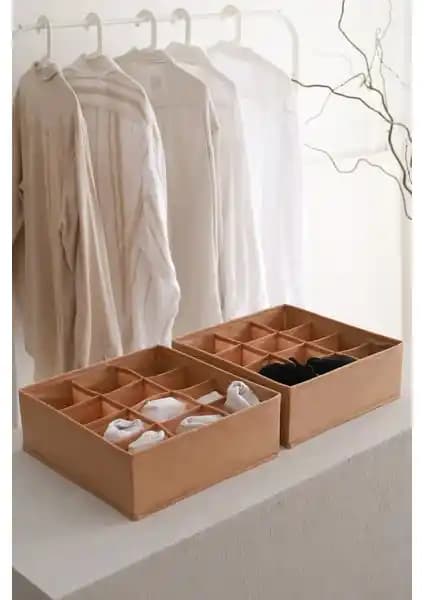 Rek Home 2 Adet 12 Bölmeli Bej Renkli Çekmece İç Düzenleyici Fiyat ve Kullanım Özellikleri