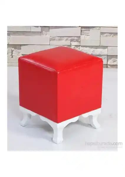 Remaks Lükens Ayak Kırmızı Kare Puf: Modern ve Şık Oturma Mobilyası Özellikleri