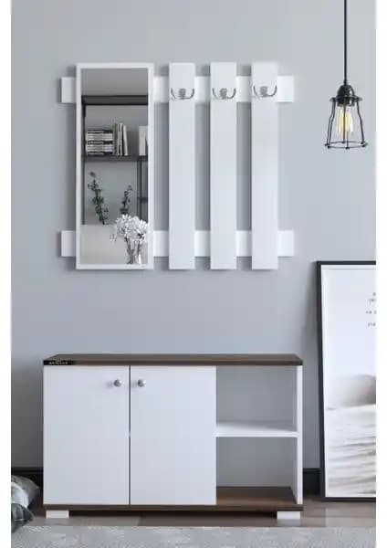 Remaks Plus Aynalı Vestiyer: Çevre Dostu Malzemelerle Şık ve Fonksiyonel Mobilya