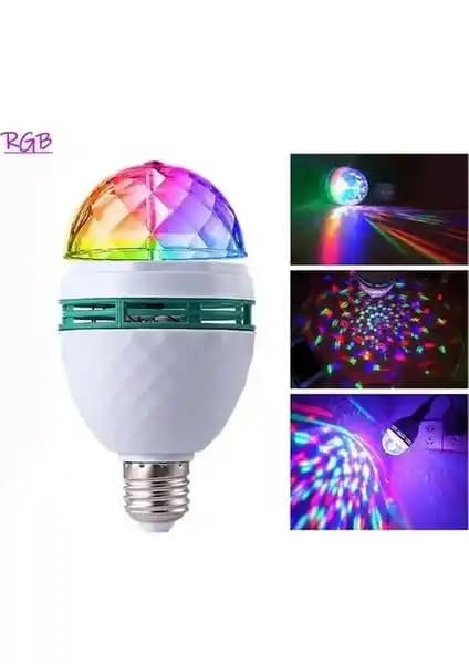 Renkli LED Döner Başlıklı Disko Topu Ampulü ile Eğlence ve Dekorasyonun Yeni Yüzü