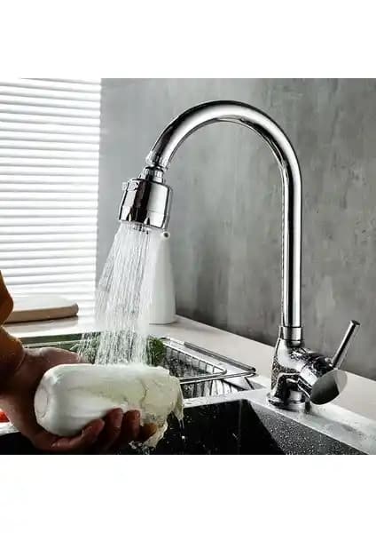 Rennway 3 Fonksiyonlu Krom Oynar Musluk Başlığı ile Modern Mutfak Çözümü