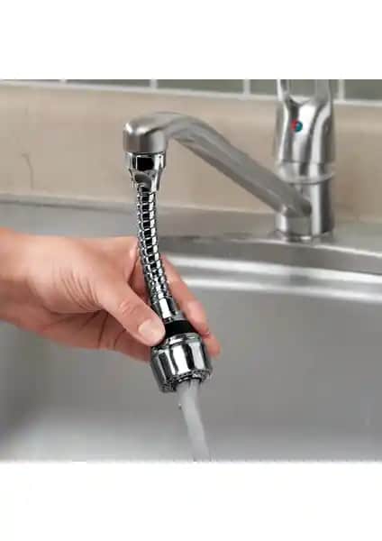 Rennway Turbo Flex 2 Aşamalı Plastik Esnek Musluk Başlığı - Modern ve Kullanışlı Mutfak Aksesuarı