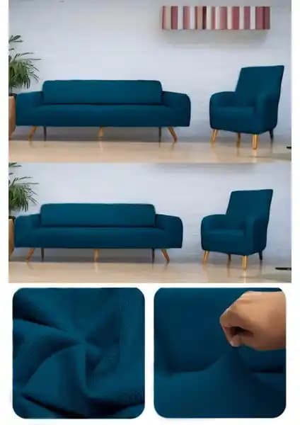 Riselerhome Balpeteği 3+3+1+1 Vizon Lastikli Kanepe Örtüsü Günlük Kullanım için Uygun