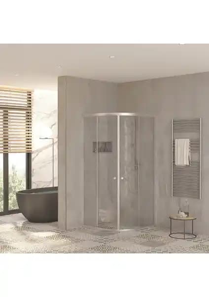 Sanica Orbit Cam Duşakabin Oval 5 mm Şeffaf Modern ve Dayanıklı Banyo Çözümü