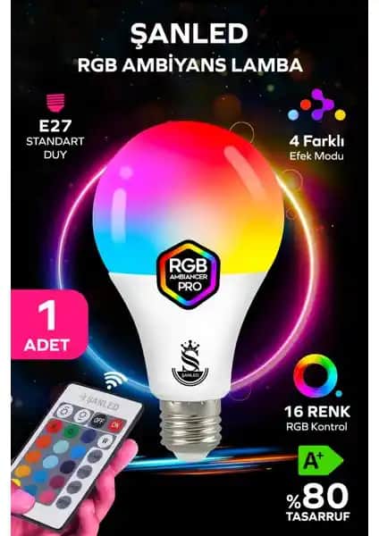 ŞANLED RGB LED Ampülü: Modern Renkli Aydınlatma Çözümü ve Enerji Tasarrufu