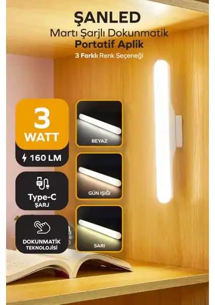 ŞANLED Şarjlı Mıknatıslı Işık: Çok Fonksiyonlu Portatif Aydınlatma Çözümü