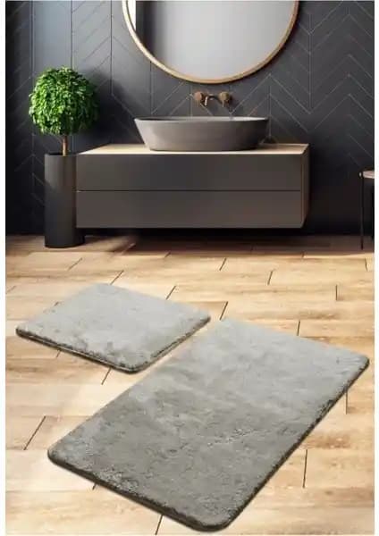 Saraz Halı Klozet Takımı Srz Puffy Gri: Estetik ve Hijyen Bir Arada