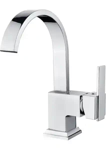 Sarıcı Kare Kuğu Lavabo Bataryası Modern Tasarım ve Uzun Ömür Sunar