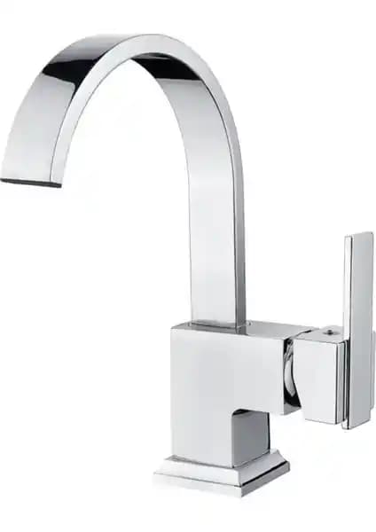 Sarıcı Kare Kuğu Lavabo Bataryası Modern Tasarım ve Uzun Ömür Sunar