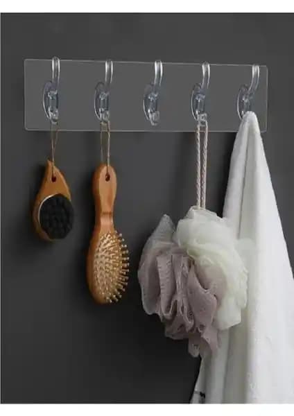 Sebat Home Yakut Şeffaf Silikon Yapışkanlı Askı: Çok Yönlü ve Güvenilir Çözüm