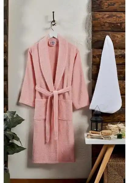 Semecca Düz Bukle Şal Yaka Beyaz Boneli Bornoz: Konfor ve Şıklık Sunan Premium Pamuklu Tasarım