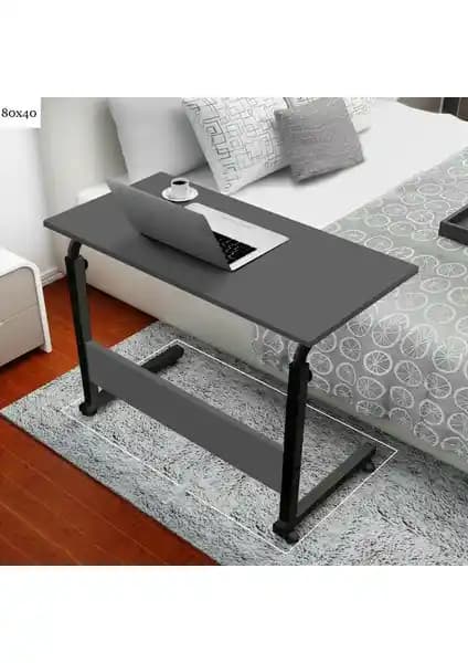 Servetavcı Yükseklik Ayarlı Çalışma Masası Antrasit Tekerlekli 80x40 Ergonomik Ofis Mobilyası