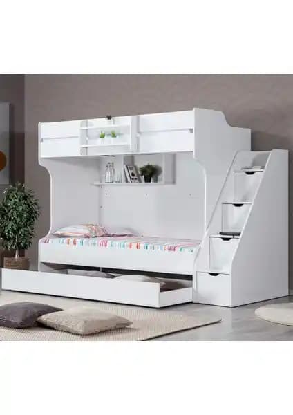 Setay Ranza Kardem Yavrulu Ranza Beyaz: Güvenli ve Dayanıklı Çocuk Odası Yatakları