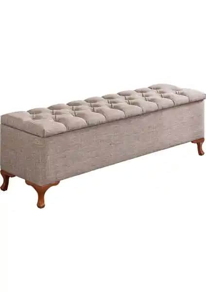 Setay Yatak Ucu Pufu Luna Bench: Modern ve Fonksiyonel Oturma ve Depolama Ünitesi